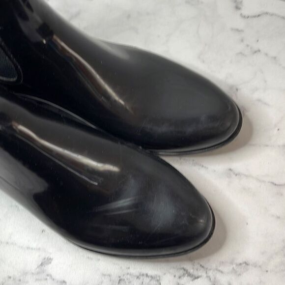 J Crew Black Chelsea Rain Boots 9 - Picture 2 of 7